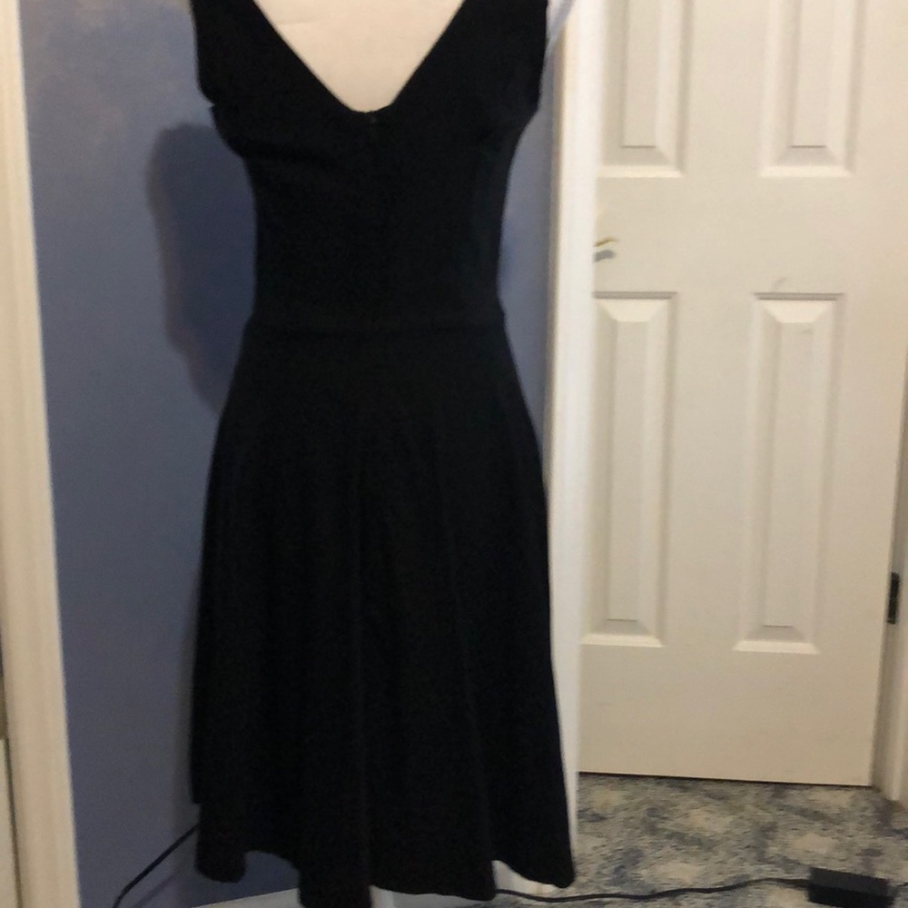 Nwot Ouges Black Fitted/Flare Dress With Scallope… - image 2